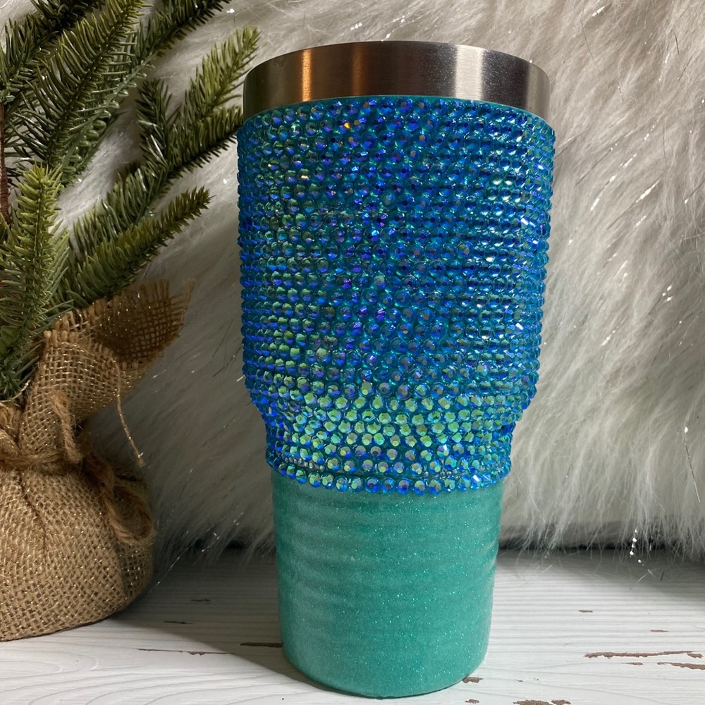 Custom Rhinestone & Glitter Tumbler!